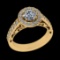 1.70 Ctw VS/SI1 Diamond Prong Set 18K Yellow Gold Engagement Ring