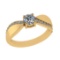 0.72 Ctw VS/SI1 Diamond 14k Yellow Gold Engagement Ring (ALL DIAMOND ARE LA