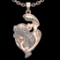 1.63 Ctw VS/SI1 Diamond 10k Rose Gold Pandant (ALL DIAMOND ARE LAB GROWN) (