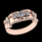 1.03 Ctw VS/SI1 Diamond 10k Rose Gold Engagement Ring (ALL DIAMOND ARE LAB