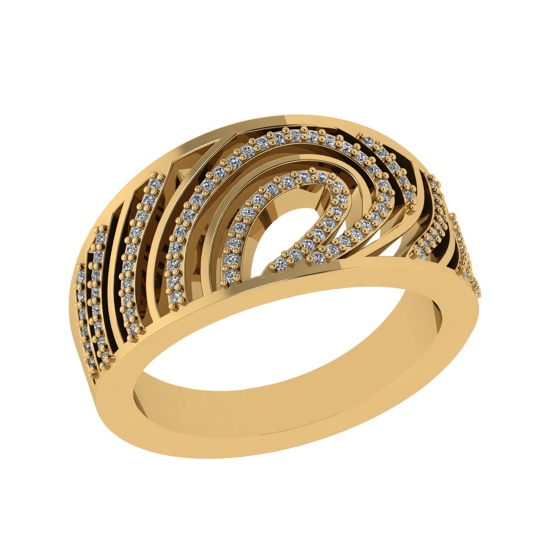 0.24 Ctw SI2/SI1 Diamond Prong Set 14k Yellow Gold Engagement Ring (ALL DIA
