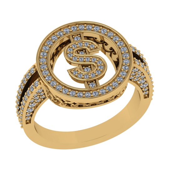 0.59 Ctw VS/SI1 Diamond Prong Set 14k Yellow Gold Ring (ALL DIAMOND ARE LAB