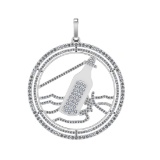 1.88 Ctw VS/SI1 Diamond 14k white Gold Pendant (ALL DIAMOND ARE LAB GROWN )