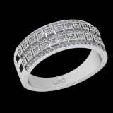 0.37 Ctw VS/SI1 Diamond Style Channel Set 10K White Gold Groom's Wedding Ba