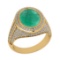 4.70 Ctw VS/SI1 Emerald and Diamond Prong Set 14K Yellow Gold Engagement Ri