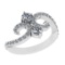 0.98 Ctw VS/SI1 Diamond 14K White Gold Engagement Ring (ALL DIAMOND ARE LAB