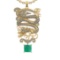 6.40 Ctw VS/SI1 Emerald and Diamond Prong Set 14K Yellow Gold Pendant (ALL