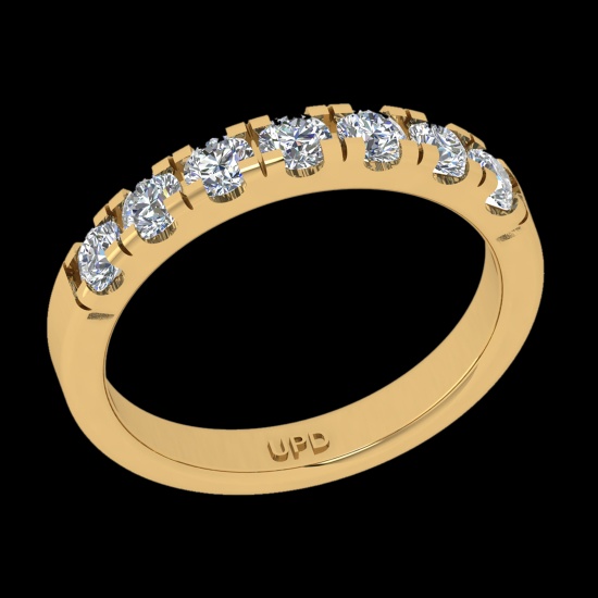 0.75 Ctw VS/SI1 Diamond 10k Yellow Gold Eternity Band Ring (ALL DIAMOND ARE