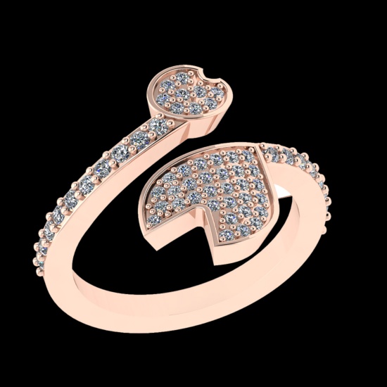 0.51 Ctw VS/SI1 Diamond 10k Rose Gold Engagement Ring ( (ALL DIAMOND ARE LA