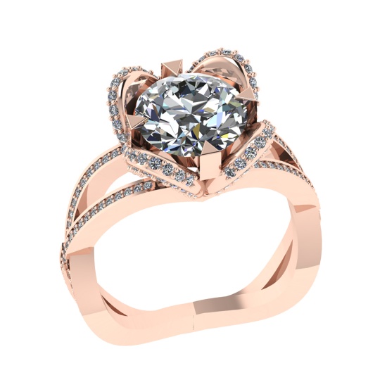 3.40 Ctw VS.SI1 (ALL DIAMOND ARE LAB GROWN ) Diamond 14k Rose Gold Engageme