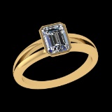 1.00 Ctw VS/SI1 Diamond 10k Yellow Gold Solitaire Ring (ALL DIAMOND ARE LAB