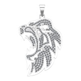 3.86 Ctw VS/SI1 Diamond 14k white Gold Creature them Pendant(ALL DIAMOND AR