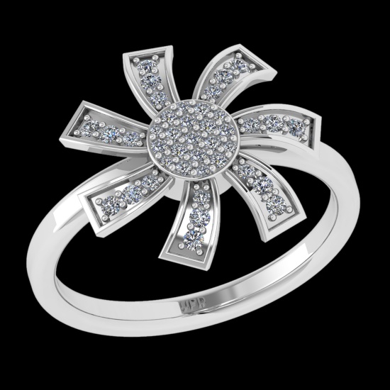 0.22 Ctw VS/SI1 Diamond Prong Set 10k white Gold Engagement Ring ( (ALL DIA