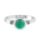 0.91 Ctw VS/SI1 Emerald and Diamond 14k white Gold Engagement Ring (ALL DIA