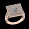 2.52 Ctw VS/SI1 Diamond Prong Set 18K Rose Gold Engagement Ring
