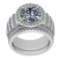 5.97 Ctw SI2/I1 Diamond Style Prong Set 18K White Gold Engagement set Ring