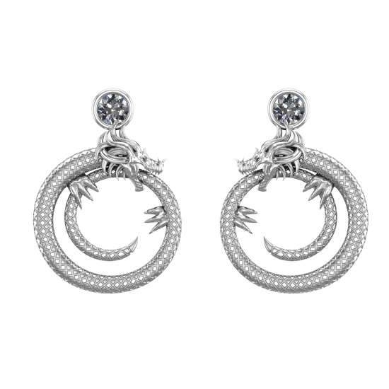 1.00 Ctw VS/SI1 Diamond Prong Set 14k white Gold Earrings (ALL DIAMOND ARE