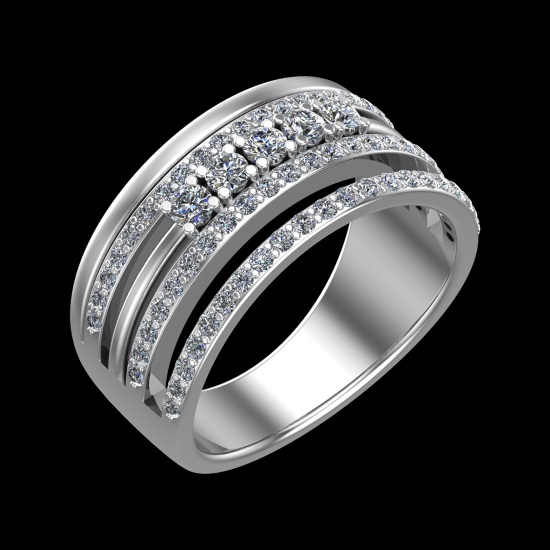 1.07 Ctw VS/SI1 Diamond 10k white Gold Engagement Ring (ALL DIAMOND ARE LAB