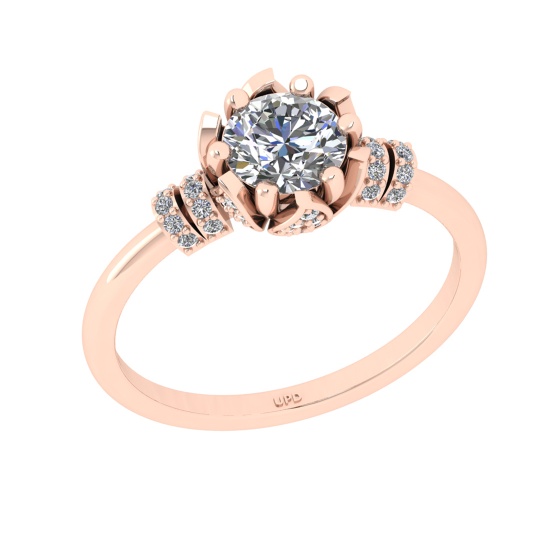1.41 Ctw VS/SI1 Diamond 14K Rose Gold Engagement Ring (ALL DIAMOND ARE LAB