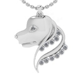 0.42 Ctw SI2/SI1 Diamond 14k white Gold Pendant (ALL DIAMOND ARE LAB GROWN)
