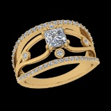 1.27 Ctw VS/SI1 Diamond 10k Yellow Gold Engagement Ring (ALL DIAMOND ARE LA