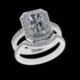 3.28 Ctw VS/SI1 Diamond 10k white Gold Engagement Ring (ALL DIAMOND ARE LAB