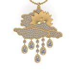 3.35 Ctw VS/SI1 Diamond 14K Yellow Gold Necklace (ALL DIAMOND ARE LAB GROWN