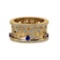 1.79 Ctw VS/SI1 Blue Sapphire and Diamond 14k Yellow Gold Engagement Ring (