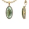 17.79 Ctw VS/SI1 Green Amethyst and Diamond 14K Yellow Gold Necklace (ALL D