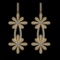 6.20 Ctw VS/SI1 Diamond 10K Yellow Gold Dangling Earrings