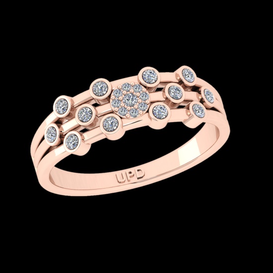 0.23 Ctw VS/SI1 Diamond 10k Rose Gold Engagement Ring (ALL DIAMOND ARE LAB