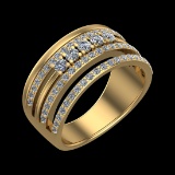 1.07 Ctw VS/SI1 Diamond Prong Set 10K Yellow Gold Engagement Ring (ALL DIAM