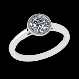 0.84 Ctw VS/SI1 Diamond 10k white Gold Solitaire Ring (ALL DIAMOND ARE LAB