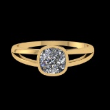 1.25 Ctw VS/SI1 Diamond Prong Set 10K Yellow Gold Solitaire Ring (ALL DIAMO