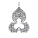 1.08 Ctw VS/SI1 Diamond 14k white Gold Pendant (ALL DIAMOND ARE LAB GROWN )