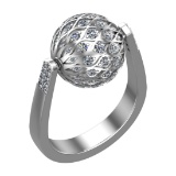 1.49 Ctw SI1/SI2 Diamond 14k white Gold Engagement Ring (ALL DIAMOND ARE LA
