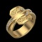 0.40 Ctw SI2/SI1 Diamond 10k Yellow Gold Engagement Ring (ALL DIAMOND ARE L