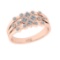 0.42 Ctw VS/SI1 Diamond Prong Set 14k Rose Gold Engagement Ring (ALL DIAMON