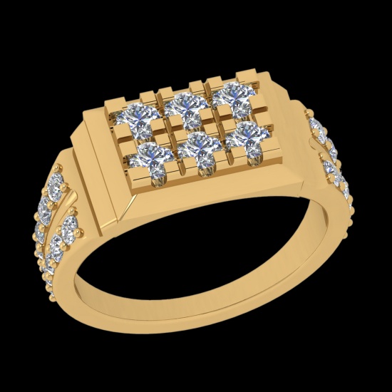 1.10 Ctw VS/SI1 Diamond 10k Yellow Gold Engagement Ring (ALL DIAMOND ARE LA