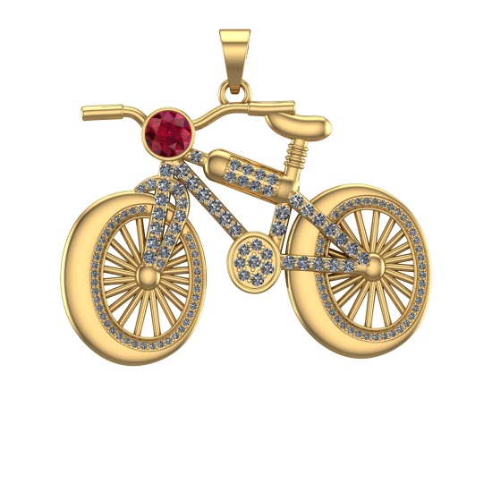 2.82 Ctw VS/SI1 Diamond 14k Yellow Gold Pendant (ALL DIAMOND ARE LAB GROWN