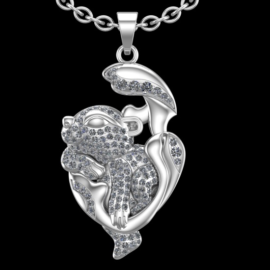 1.63 Ctw VS/SI1 Diamond 10k white Gold Pandant (ALL DIAMOND ARE LAB GROWN)