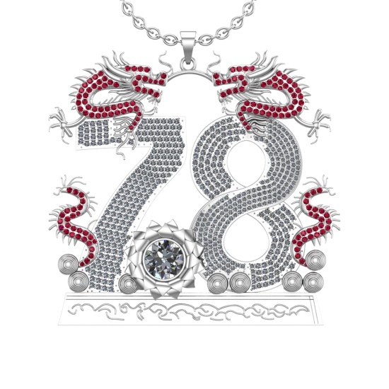 9.72 Ctw VS/SI1 Ruby And Diamond Style Prong Set 14K White Gold Poker theme