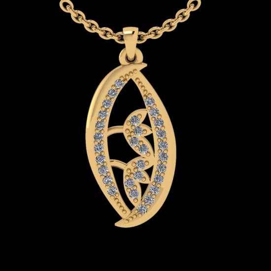 0.15 Ctw VS/SI1 Diamond 10k Yellow Gold Pandant (ALL DIAMOND ARE LAB GROWN