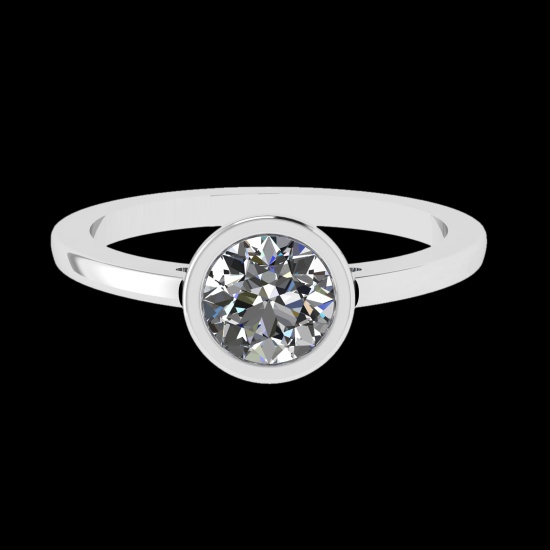 0.84 Ctw VS/SI1 Diamond Prong Set 10K white Gold Solitaire Ring (ALL DIAMON
