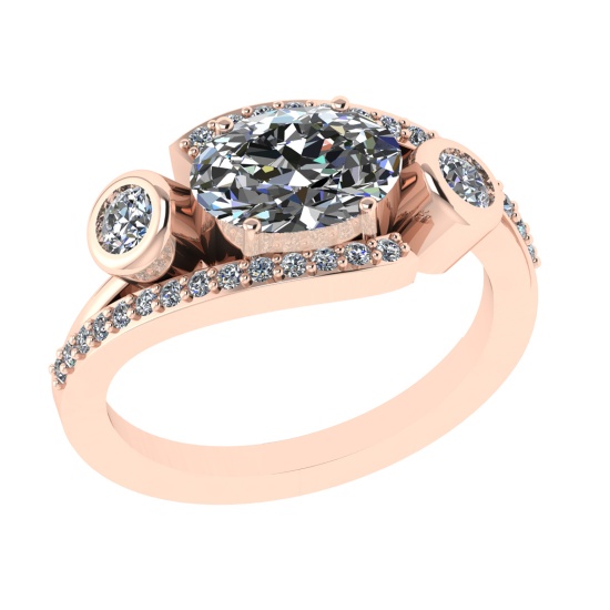 2.94 Ctw VS/SI1 Diamond 14k Rose Gold Engagement Ring