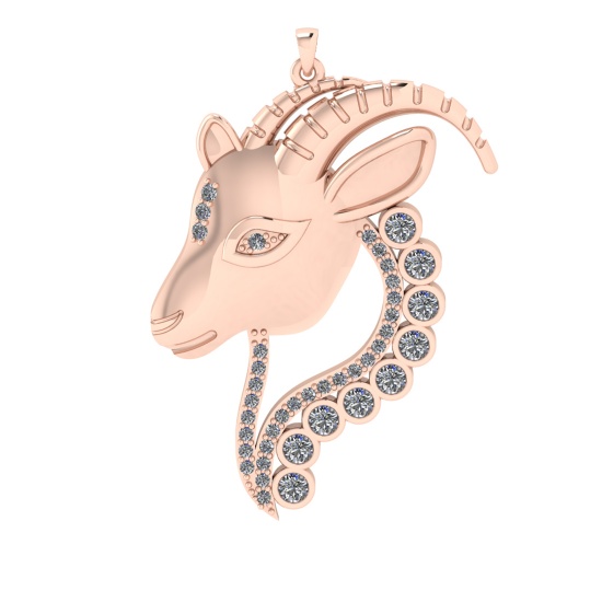 0.48 Ctw VS/SI1 Diamond 14k Rose Gold Pendant (ALL DIAMOND ARE LAB GROWN )