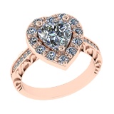 2.52 Ctw VS/SI1 Diamond 14k Rose Gold Engagement Ring (ALL DIAMOND ARE LAB