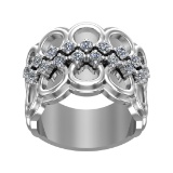 1.17 Ctw SI2/SI1 Diamond Prong Set 14k white Gold Engagement Ring (ALL DIAM