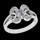 0.34 Ctw VS/SI1 Diamond Prong Set 10k white Gold Engagement Ring( (ALL DIAM