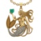 5.01 Ctw VS/SI1 Emerald and Diamond 14k Yellow Gold Pandant (ALL DIAMOND AR
